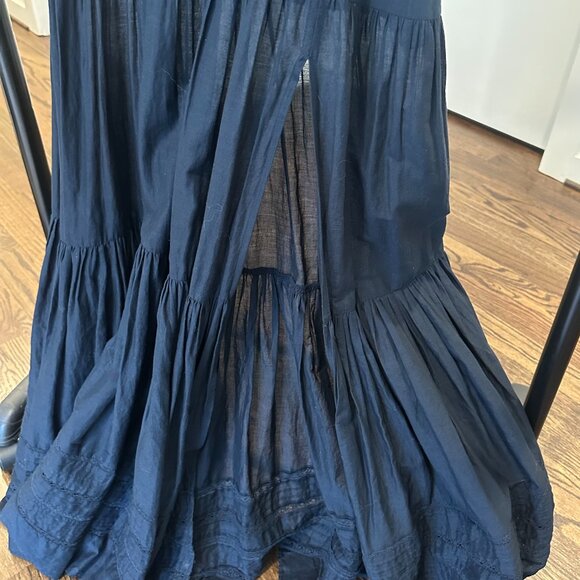 Veronica Beard Satori Eyelet Blue Short Sleeve Maxi Dress | Size 0 - Picture 10 of 16